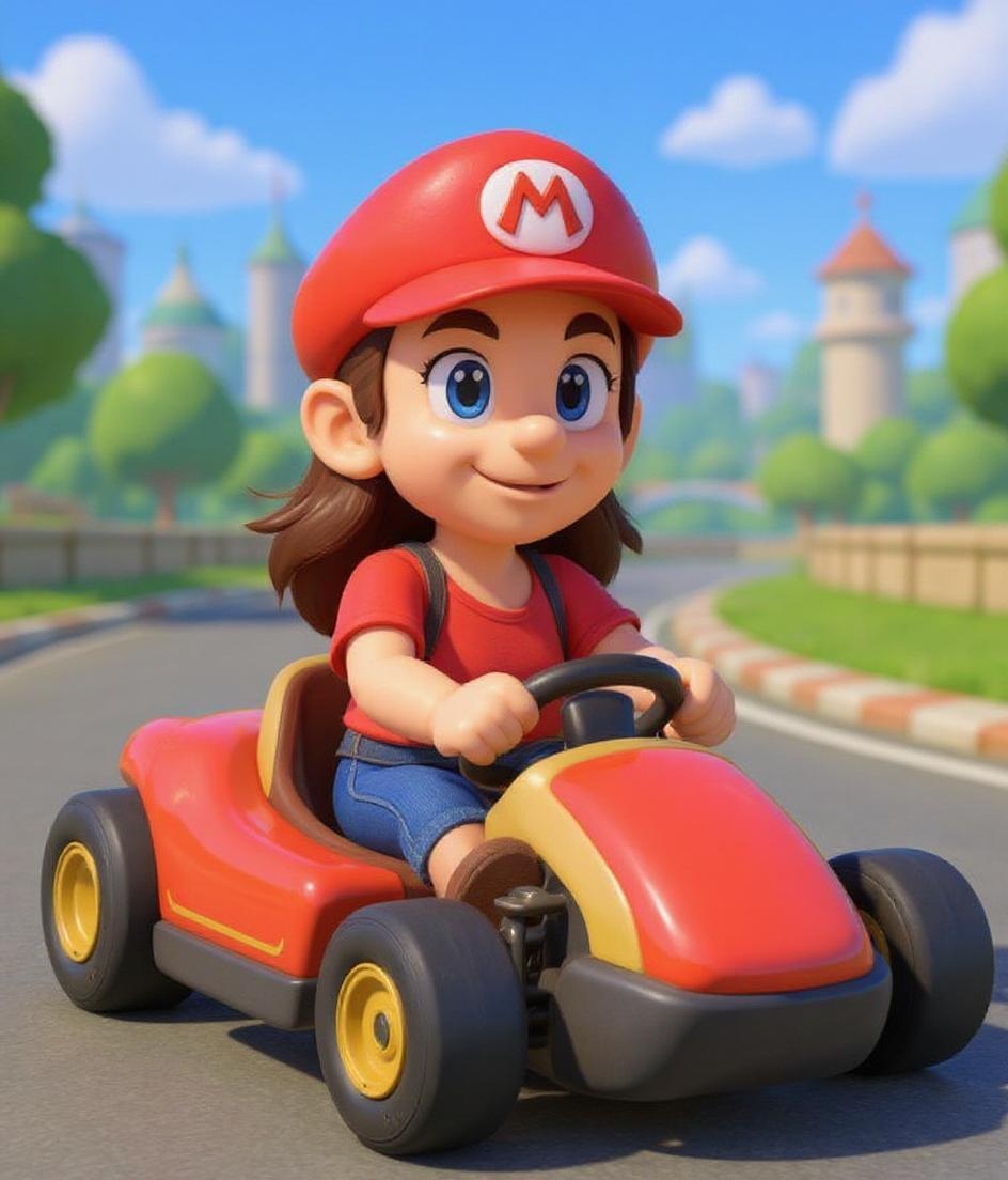 Mario Kart style example (Female)